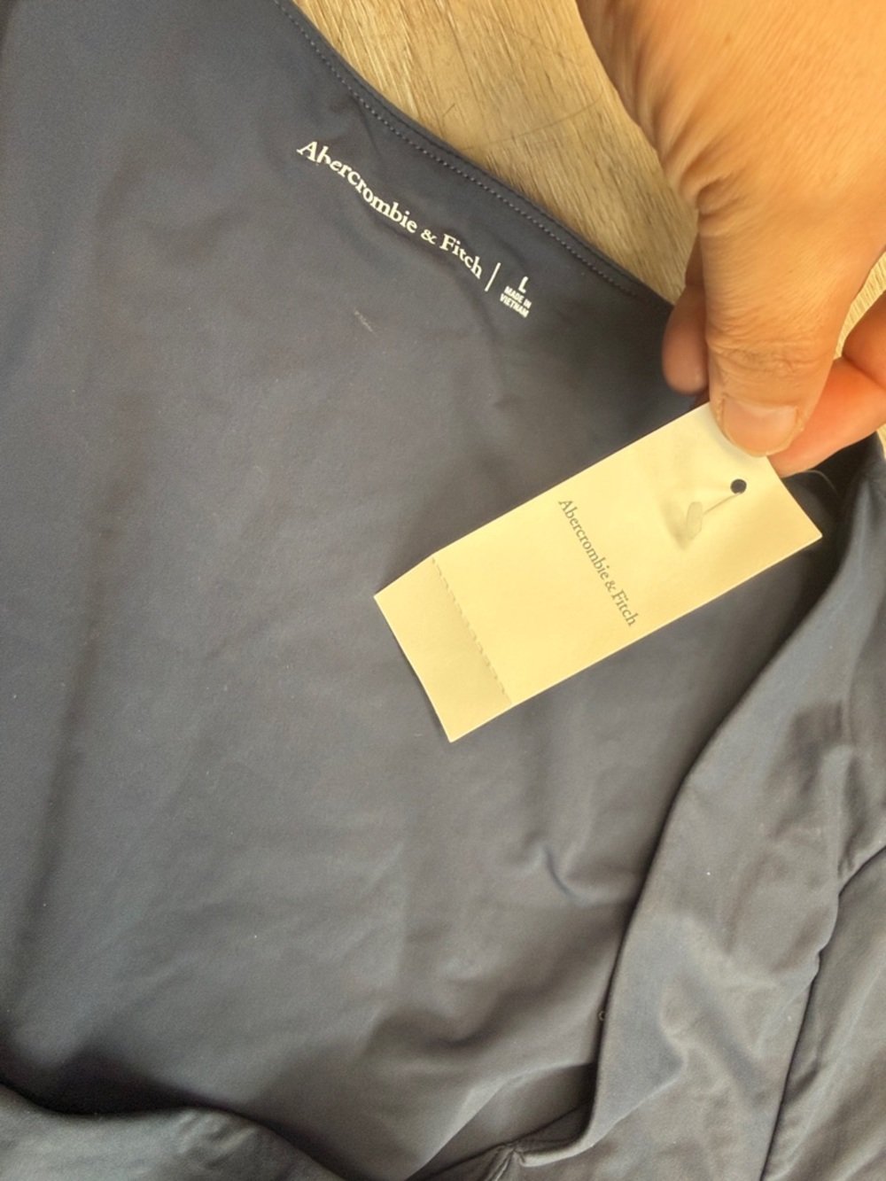 Abercrombie & Fitch Dark Navy Performance Tee size Large Womens - Picture 6 of 9
